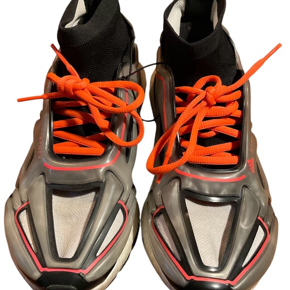 Adidas by Stella McCartney Black and Orange Sneakers - Picture 3 of 6